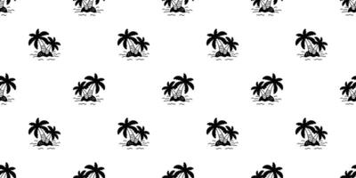 palm boom naadloos patroon eiland kokosnoot boom vector oceaan zomer strand tropisch sjaal geïsoleerd tegel achtergrond herhaling behang tekenfilm illustratie ontwerp