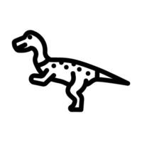 velociraptor dinosaurus dier lijn icoon vector illustratie