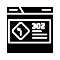 302 omleiding seo glyph icoon vector illustratie