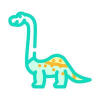 brachiosaurus dinosaurus dier kleur icoon vector illustratie