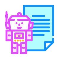 robots tekst seo kleur icoon vector illustratie