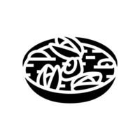 mosselen bouillon zee keuken glyph icoon vector illustratie
