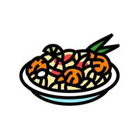 stootkussen Thais keuken kleur icoon vector illustratie