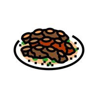 galbi ribben Koreaans keuken kleur icoon vector illustratie