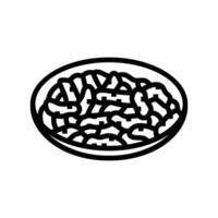 bulgogi rundvlees Koreaans keuken lijn icoon vector illustratie