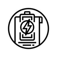 energie behoud programma's lijn icoon vector illustratie