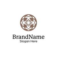 elegant en modern sier- decoratief patroon mandala logo vector