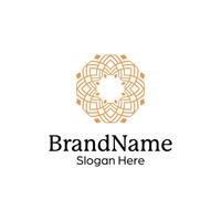 elegant en modern sier- decoratief patroon mandala logo vector