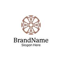 elegant en modern sier- decoratief patroon mandala logo vector