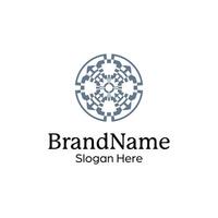 elegant en modern sier- decoratief patroon mandala logo vector