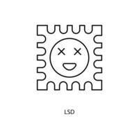 LSD concept lijn icoon. gemakkelijk element illustratie. LSD concept schets symbool ontwerp. vector