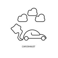 auto uitlaat concept lijn icoon. gemakkelijk element illustratie. auto uitlaat concept schets symbool ontwerp. vector