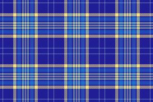 zomertijd Schotse ruit vector textuur, Indië plaid patroon achtergrond. leeftijd controleren kleding stof textiel naadloos in indigo en blauw kleuren.