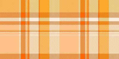 herhaalbaar patronen kleding stof structuur textiel, het formulier naadloos achtergrond controleren. Jaren 30 Schotse ruit vector plaid patroon in oranje en licht kleuren.