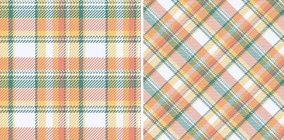 kleding stof structuur achtergrond van textiel vector Schotse ruit met een plaid patroon naadloos controleren. reeks in zomer kleuren voor mode ontwerp monster ideeën.