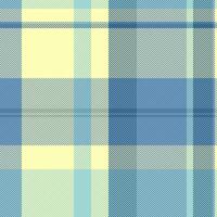 een deel kleding stof controleren vector, pluizig plaid patroon textuur. versieren achtergrond naadloos textiel Schotse ruit in cyaan en licht kleuren. vector