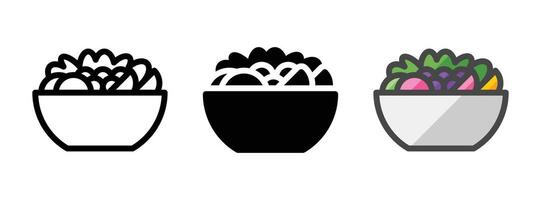 multipurpose salade vector icoon in schets, glyph, gevulde schets stijl