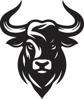 elegantie tekening kunst buffel koe os stier hoofd vector illustratie Aan wit achtergrond