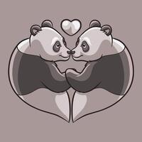 panda liefde mascotte Super goed illustratie voor uw branding bedrijf vector