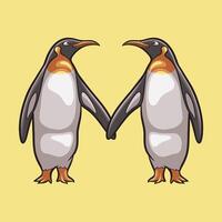 pinguïn liefde mascotte Super goed illustratie voor uw branding bedrijf vector