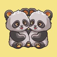 panda liefde mascotte Super goed illustratie voor uw branding bedrijf vector