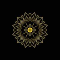 gouden ronde vormen mandala ontwerp vector