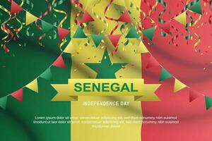 Senegal onafhankelijkheid dag achtergrond. vector