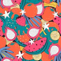 exotisch fruit patroon ontwerp vector