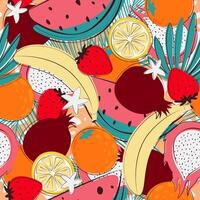 tropisch fruit naadloos patroon vector