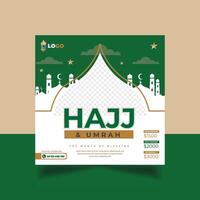 hadj en umrah folder hadj sjabloon ontwerp hadj sociaal media post sjabloon vector