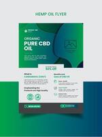 hennep Product folder ontwerp cbd olie folder ontwerp sjabloon vector