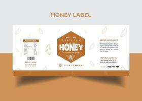 honing etiket zuiver honing advertenties banier ontwerp vector