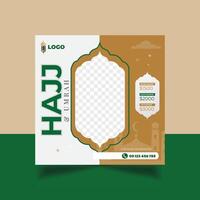 hadj en umrah folder hadj sjabloon ontwerp hadj sociaal media post sjabloon vector