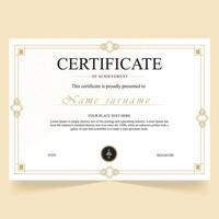 creatieve certificaat van prestatie award sjabloon vector