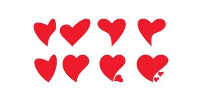 hart icoon vector logo, hart logo, hart vorm geven aan, liefde logo concept