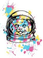 kat astronaut kunst vector