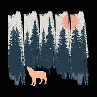 wolf t-shirt ontwerp vector