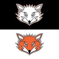 woest rood vos hoofd logo icoon ontwerp vector