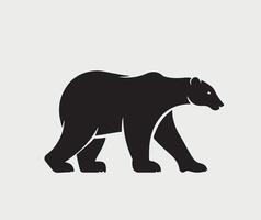ai gegenereerd silhouet van beer vector illustratie Aan een wit achtergrond