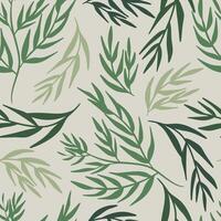 groen bladeren en takken naadloos patroon vector
