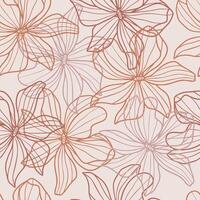 bloemen hand- getrokken schetsen naadloos patroon vector