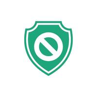 verboden verdediging schild pictogram icoon logo sjabloon vector