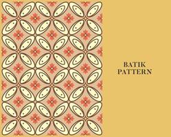 batik patroon met retro stijl en kleur vector