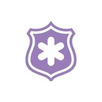 gemakkelijk kruis gezondheidszorg schild icoon logo sjabloon vector