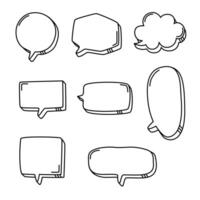 3d zwart en wit kleur toespraak bubbel ballon, denken kader grens spreken praten tekst doos banier, vlak ontwerp vector illustratie