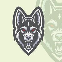 wolf hoofd mascotte vector illustraties