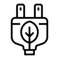 elektrisch plug gemakkelijk lijn icoon symbool vector