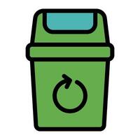 recycle bak gemakkelijk lijn icoon symbool vector