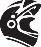 minimaal motorfiets helm icoon, zwart kleur vector silhouet, wit achtergrond 18