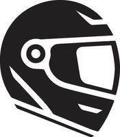 minimaal motorfiets helm icoon, zwart kleur vector silhouet, wit achtergrond 8